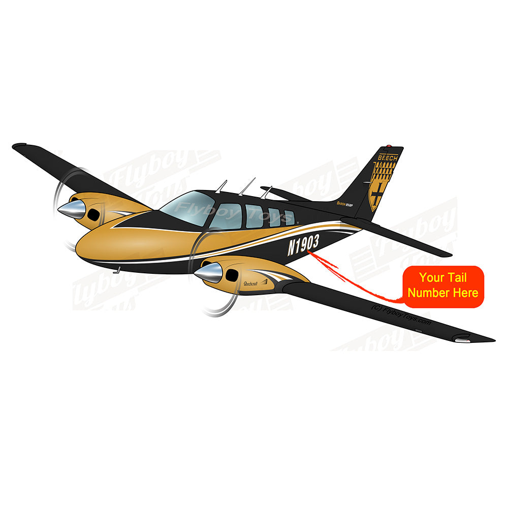 Flyboy Toys Airplane Design (Gold/Black) - AIR25521I-GB1