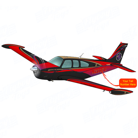 Airplane Design (Black/Red/Gold) - AIR2552FEF33A-RBG1
