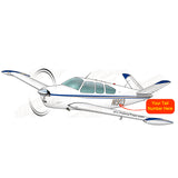 Flyboy Toys Airplane Design (Blue/Gold) - AIR2552FES35-BG2