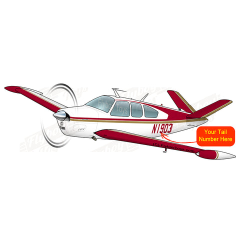 Airplane Design (Burgundy/Gold) - AIR2552FEV35B-BG4
