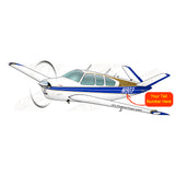 Airplane Design (Gold/Blue) - AIR2552FEV35B-GB1