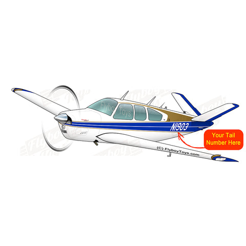 Airplane Design (Gold/Blue) - AIR2552FEV35B-GB1