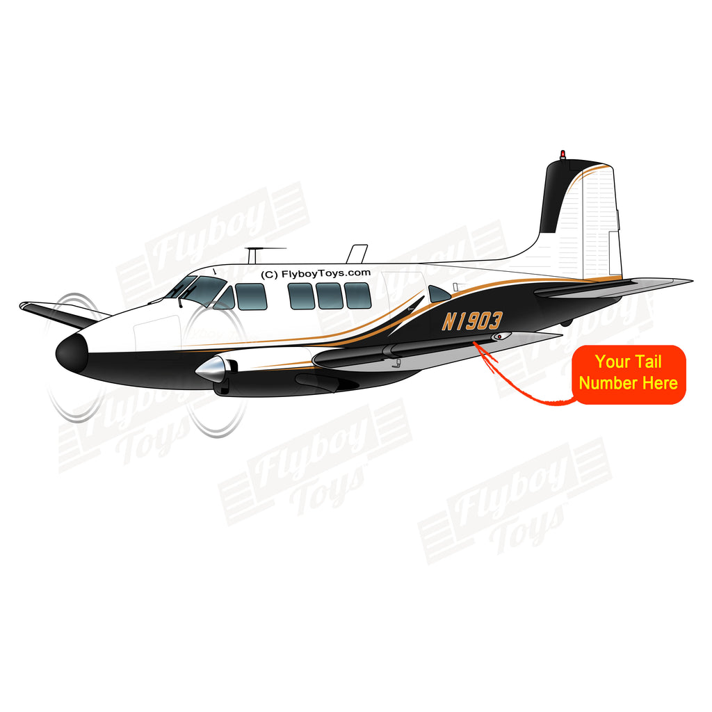 Airplane Design (Gold/Black) - AIR255HL5A65-GB2