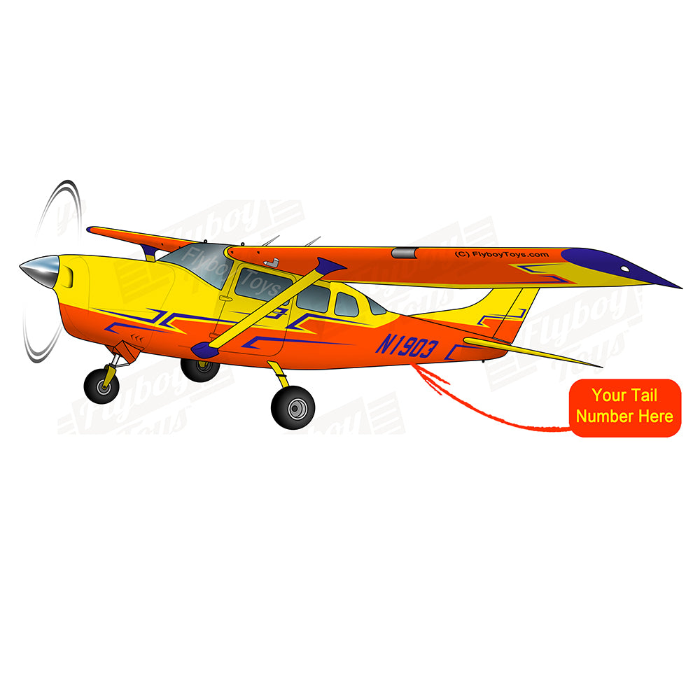 Flyboy Toys Airplane Design (Orange/Yellow) - AIR35JJ206-OY1