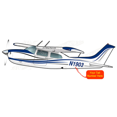 Flyboy Toys Airplane Design (Blue/Silver) - AIR35JJ210-BS2