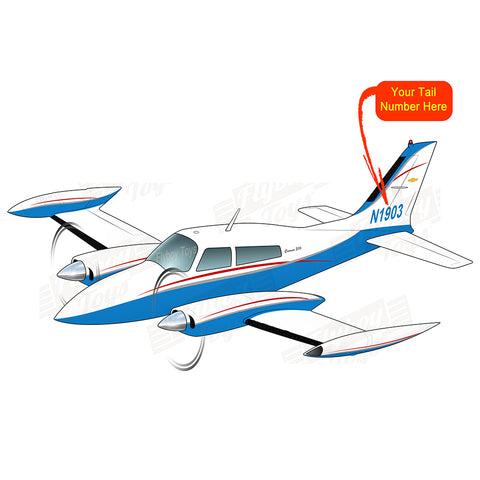 Airplane Design (Blue/Grey/Red) - AIR35JJ310R-BGR1