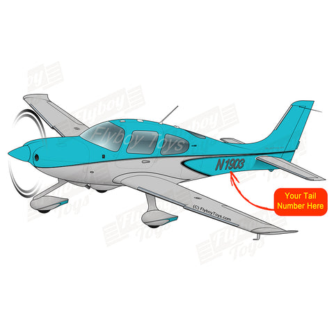 Airplane Design (Teal/Silver) - AIR39ISR22T-TS1