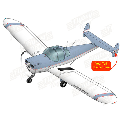 Flyboy Toys Airplane Design (Light Blue/Red) - AIR5I3415C-LBR1