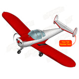 Flyboy Toys Airplane Design (Red/Silver) - AIR5I3415C-RS1