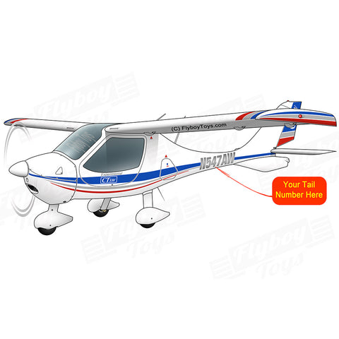 Flyboy Toys Airplane Design (Red/Silver/Blue) - AIR6C9CTSW-RSB2