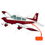 Airplane Design (Burgundy/Gold) - AIR7ILK97AA1-BG5