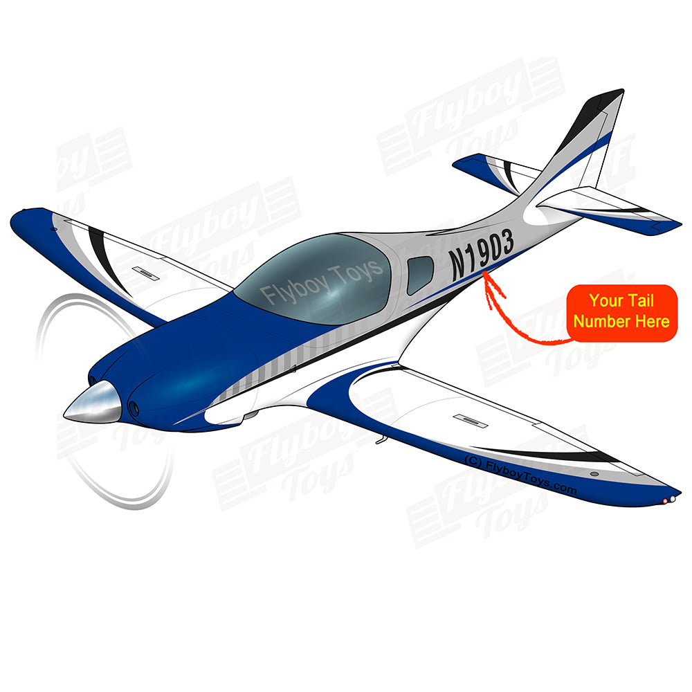 Flyboy Toys Airplane Design (Blue/Grey) - AIRC1EC57-BG1