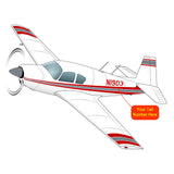 Airplane Design (Red/Silver) - AIRDFFM20C-RS1