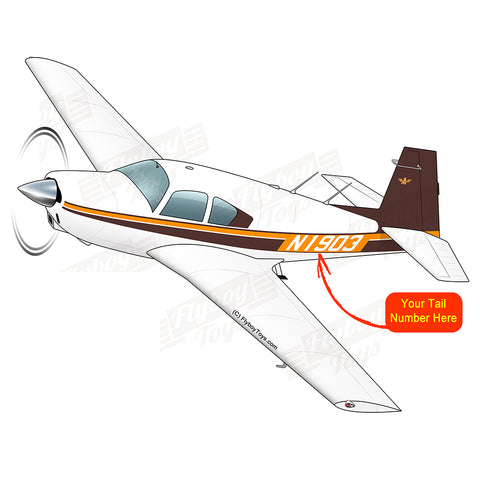 Flyboy Toys Airplane Design (Brown/Orange) - AIRDFFM20B-BO1