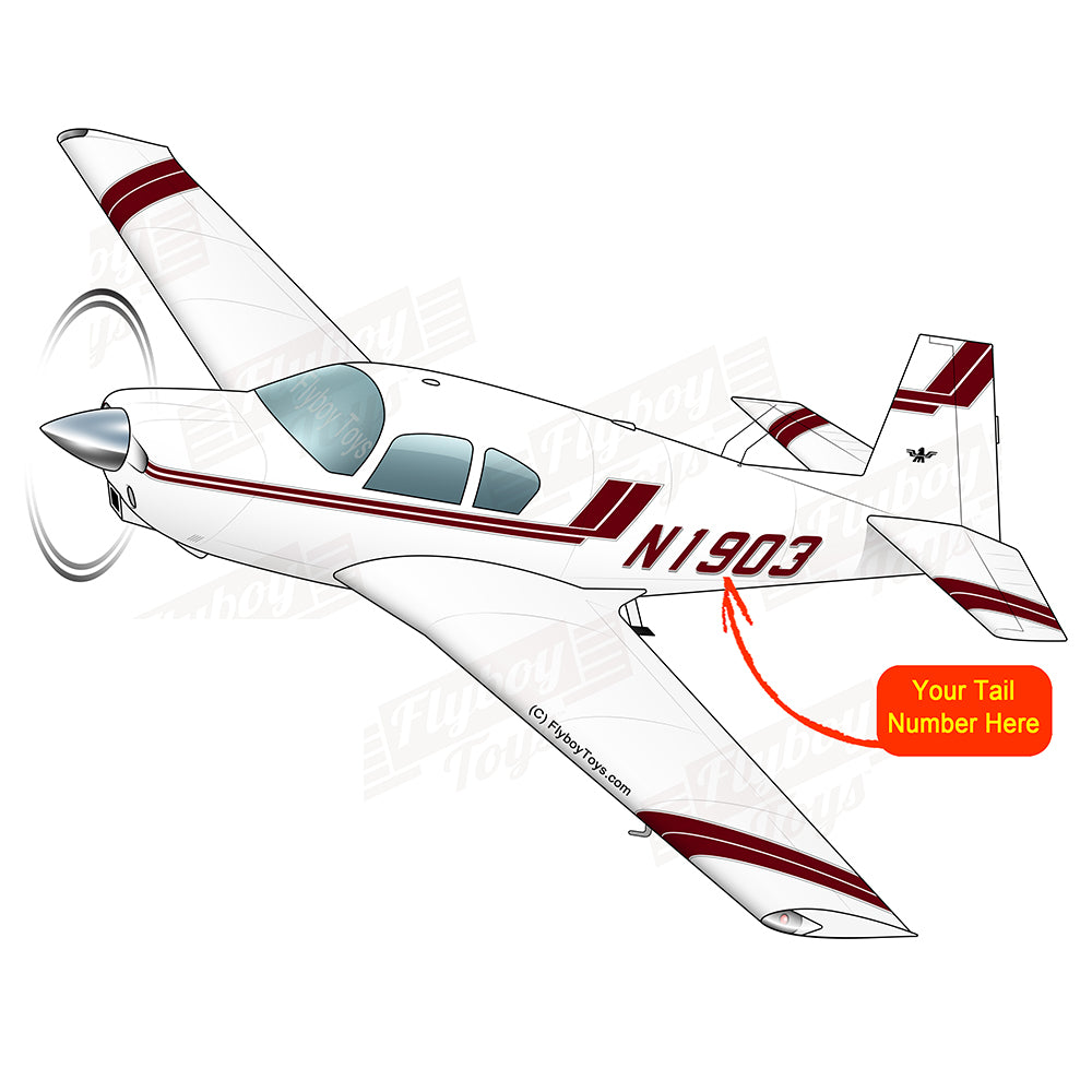 Flyboy Toys Airplane Design (Maroon) - AIRDFFM20C-M1
