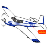 Flyboy Toys Airplane Design (Blue #3) - AIRDFFM20E-B3