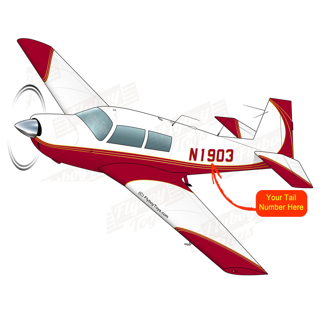 Flyboy Toys Airplane Design (Maroon/Gold) - AIRDFFM20E-MG2