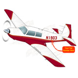 Flyboy Toys Airplane Design (Maroon/Gold) - AIRDFFM20E-MG2