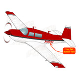 Airplane Design (Red/Black) - AIRDFFM20E-RB2