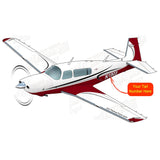 Airplane Design (Maroon/Black/Grey) - AIRDFFM20J-MB3