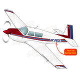 Airplane Design AIRDFFM20J-MB4 - (Maroon/Blue)