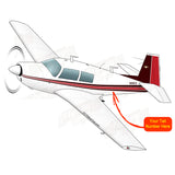 Airplane Design (Red/Maroon) - AIRDFFM20J-RM1