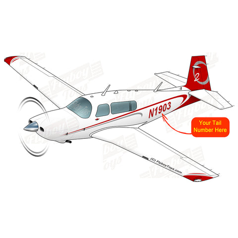 Flyboy Toys Airplane Design (Red/Grey) - AIRDFFM20R-RG3