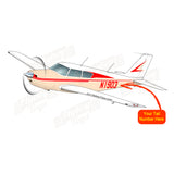 Flyboy Toys Airplane Design (Cream/Red) - AIRG9G3FD250-CR1