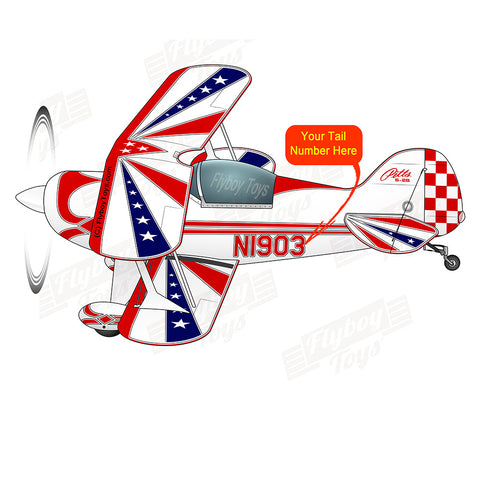 Flyboy Toys Airplane Design (Red/Blue) - AIRG9KJG5-RB2