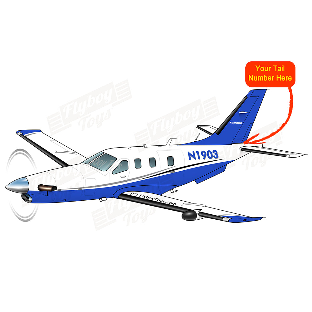 Flyboy Toys Airplane Design (Blue/Black) - AIRJF3K2D850-BB1