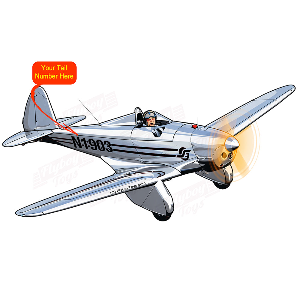 Flyboy Toys Airplane Design (Black/Silver) - AIRJG95E7SE1-BLK1