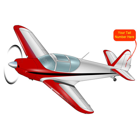 Airplane Design (Red/Silver) - AIRJN9GC1B-RS2