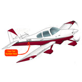 Flyboy Toys Airplane Design (Maroon) - AIRM1EIM10-MSB1