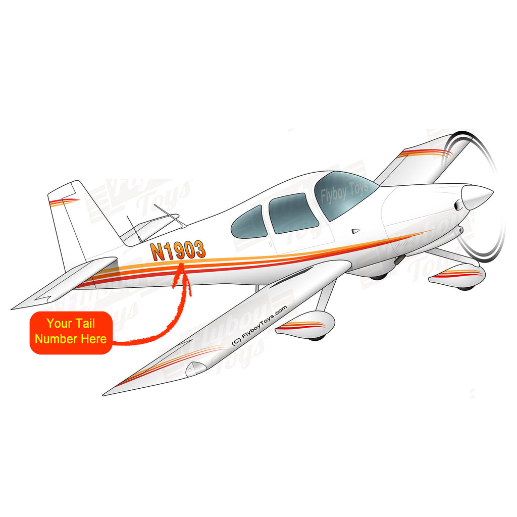 Flyboy Toys Airplane Design (Red, Yellow, Orange) - AIRM1EIM10-RYO1