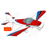 Flyboy Toys Airplane Design (Red/Blue) - AIRM1EIM12-RB4
