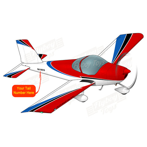 Flyboy Toys Airplane Design (Red/Blue) - AIRM1EIM12-RB4