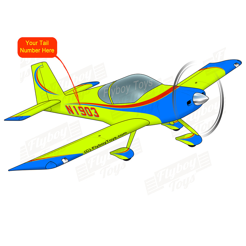 Flyboy Toys Airplane Design (Green/Blue) - AIRM1EIM14A-GB1