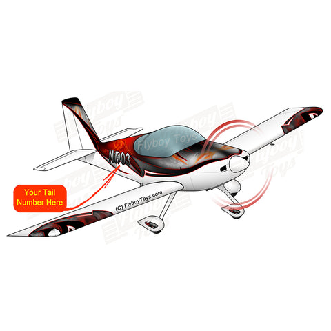 Flyboy Toys Airplane Design (Maroon/Black) - AIRM1EIM7A-MB1