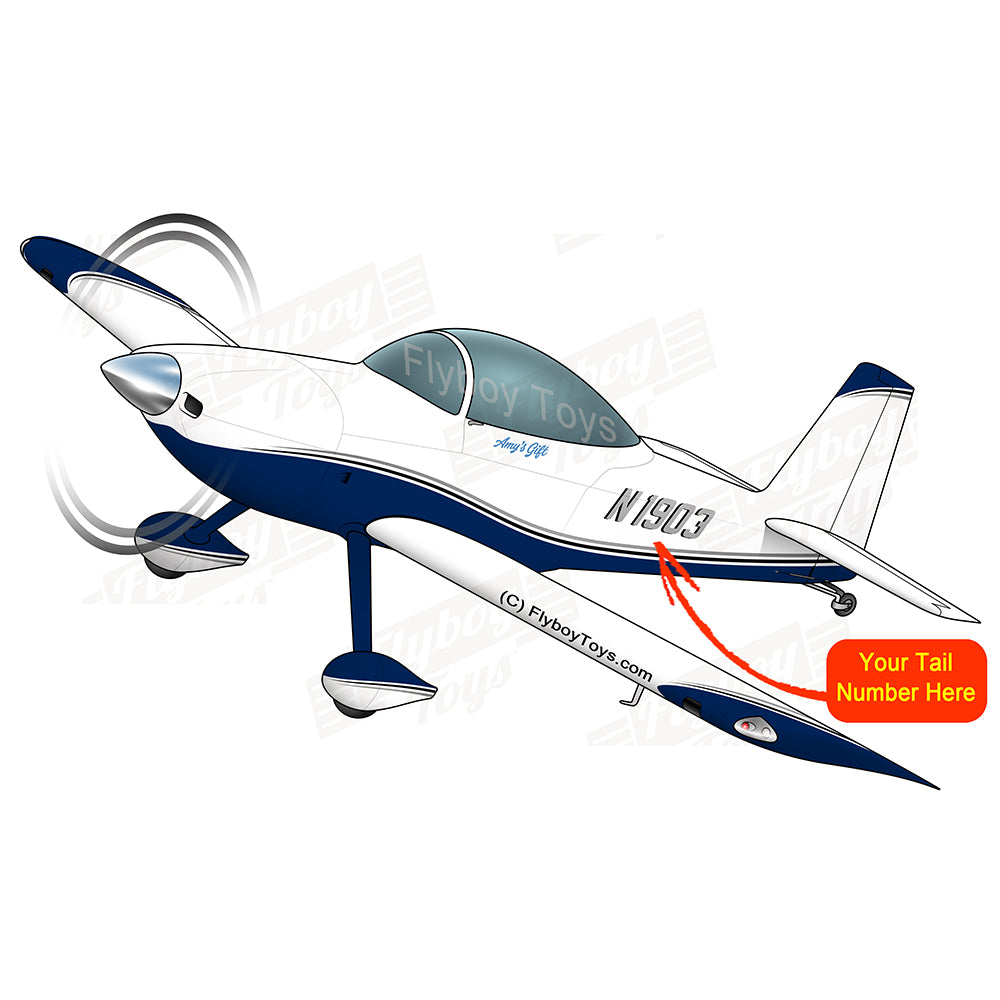 Flyboy Toys Airplane Design (Blue/Grey) - AIRM1EIM8-BG3
