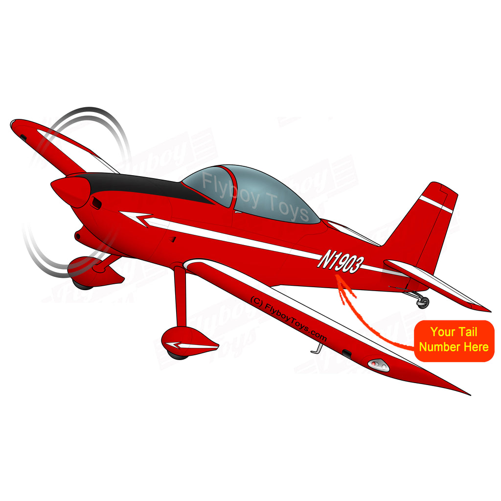 Flyboy Toys Airplane Design (Red #3) - AIRM1EIM8-R3