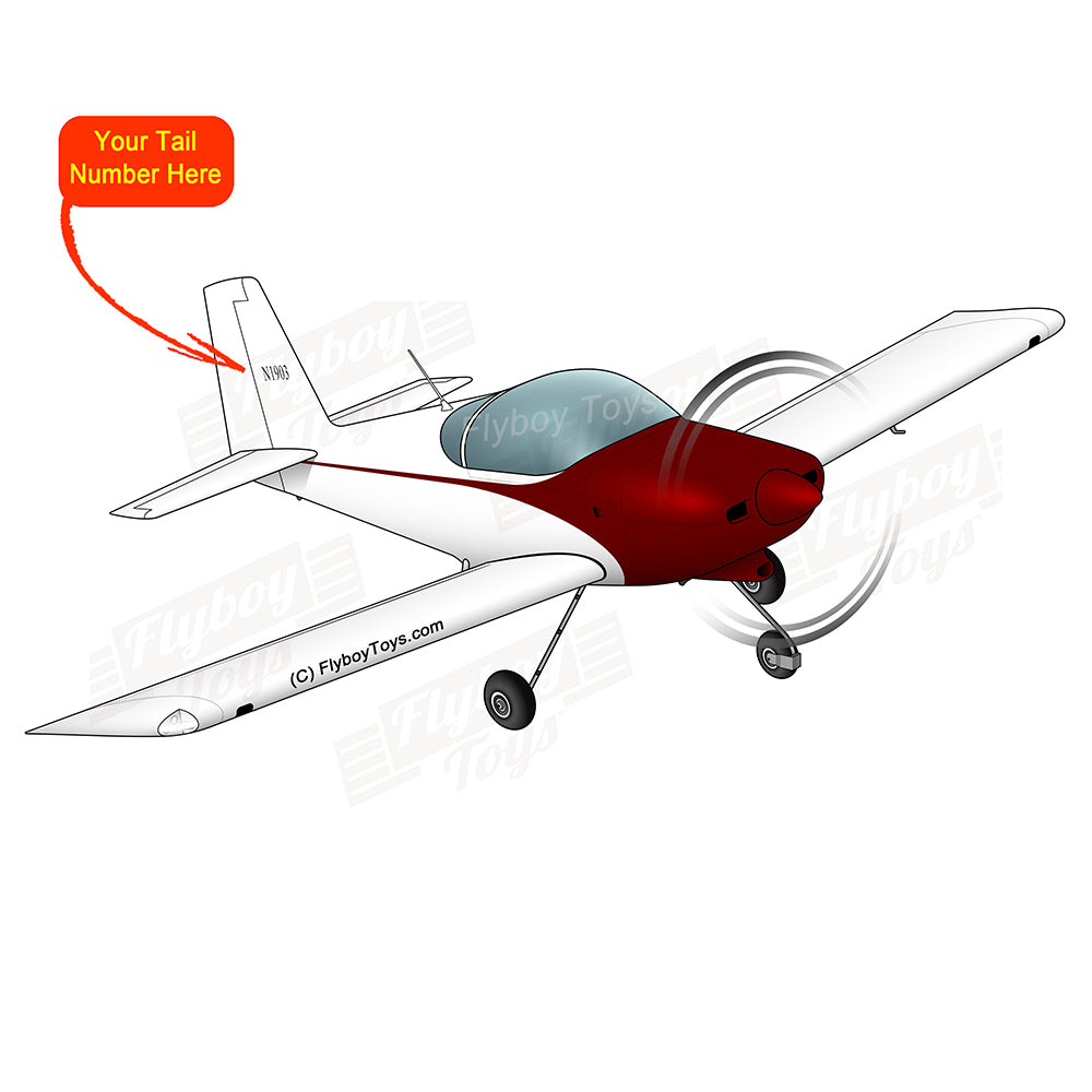 Flyboy Toys Airplane Design (Maroon) - AIRM1EIM9A-M1