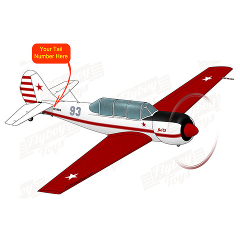 Flyboy Toys Airplane Design (Red) - AIRP1BP1B52-R2