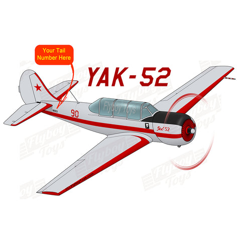 Flyboy Toys Airplane Design (Red/Grey) - AIRP1BP1B52-RG1