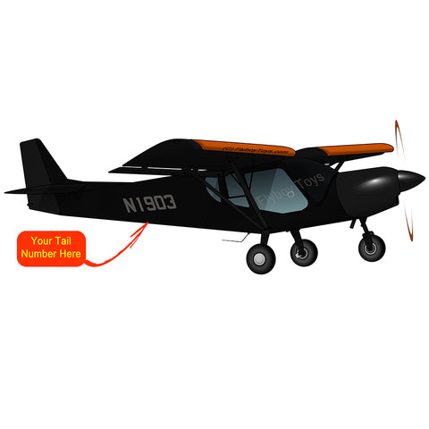 Flyboy Toys Airplane Design (Orange/Black) - AIRQ59CH750-OB1