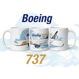 Flyboy Toys Boeing 737 Airplane White Mug (Full Art) - Personalized