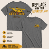 STOL Life Super Cub (AIRG9GG1H-Y2) Airplane Shirt - Personalized with N#