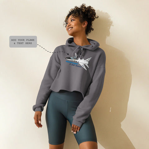 Cusom Airplane Crop Hoodie