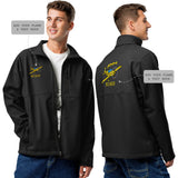 Custom Airplane Columbia Soft Shell Jacket (Front & Large Back Embroidery)
