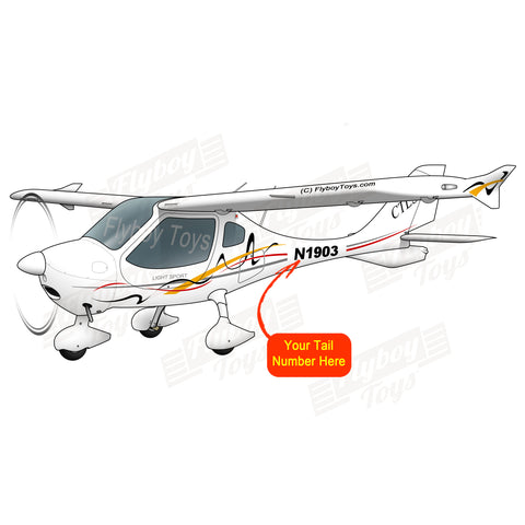 Flyboy Toys Airplane Design (Yellow/Black/Red) - AIR6C9CTLSi-YBR1