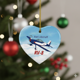 Custom Airplane Double-Sided Ceramic Ornaments